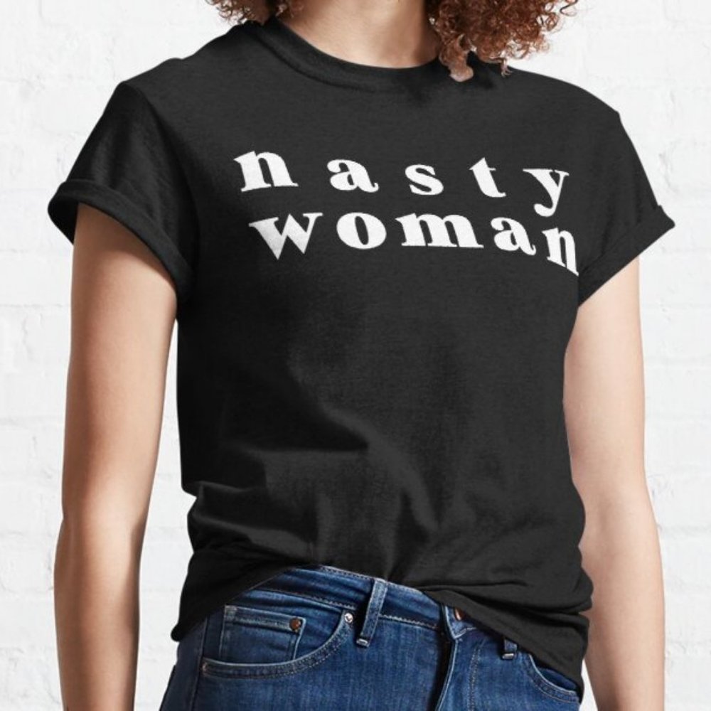 Planned Parenthood "Nasty Women" V Neck T-Shirt Women's Size M